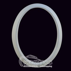 Κορνίζα για Μνήμα Αλουμινίου Λευκή Οβάλ Επιτοίχια