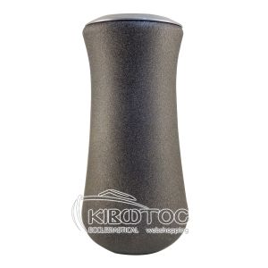 Ανθοδοχείο Μνημείου Αλουμίνιο Μαύρο Ασημί Κυλινδρικό