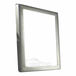 Κορνίζα για Μνήμα Μπρούτζινη Ασημί Παραλληλόγραμμη Επιτοίχια