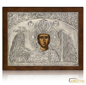 Εικόνα Ασημένια Αρχάγγελος Μιχαήλ Μανταμάδων 27x23cm
