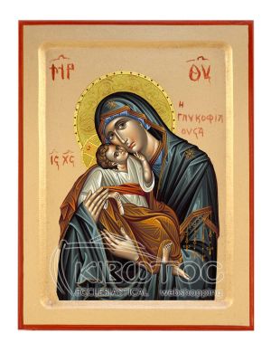 Εικόνα Παναγία Γλυκοφιλούσα Χρυσοτυπία