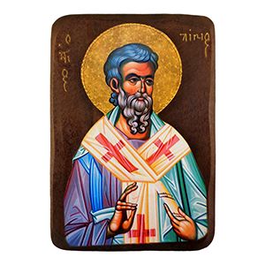 Εικόνα Άγιος Λίνος Ανάγλυφη 30x22cm