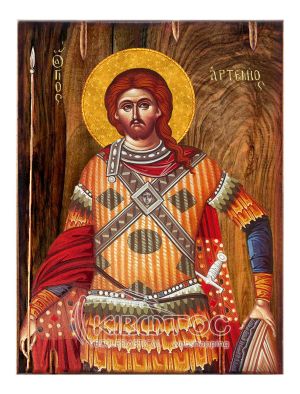 Εικόνα Άγιος Αρτέμιος  Ξύλινη 22x16cm