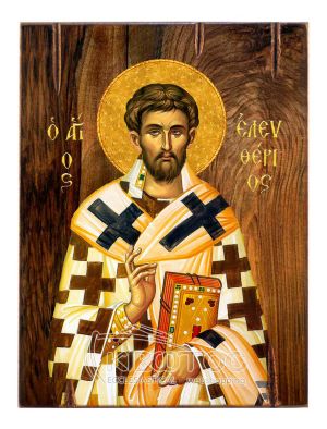 Εικόνα Άγιος Ελευθέριος Ξύλινη 22x16cm