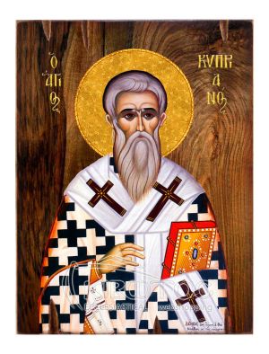 Εικόνα Άγιος Κυπριανός Ξύλινη 22x16cm