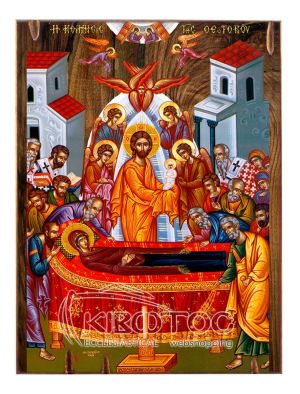 Εικόνα Κοίμηση της Θεοτόκου Ξύλινη 22x16cm