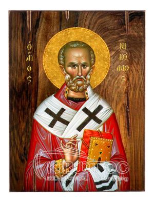 Εικόνα Άγιος Νικόλαος Ξύλινη 22x16cm