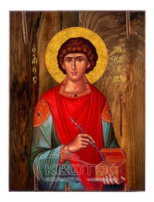 Εικόνα Άγιος Παντελεήμων Ξύλινη 22x16cm