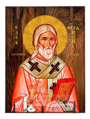 Εικόνα Άγιος Θεράπων Ξύλινη 22x16cm
