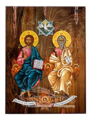 Εικόνα Αγία Τριάς Ξύλινη 22x16cm
