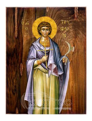 Εικόνα Άγιος Τρύφων Ξύλινη 22x16cm