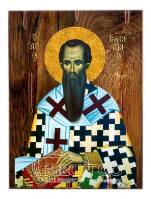 Εικόνα Άγιος Βασίλειος Ξύλινη 22x16cm