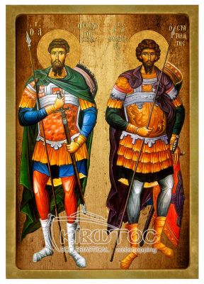 Εικόνα Άγιοι Θεόδωροι Λιθογραφία