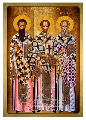 Εικόνα Οι Άγιοι Τρείς Ιεράρχες Λιθογραφία