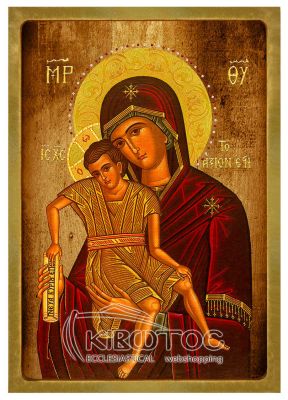 Εικόνα Παναγία Άξιον Εστί Λιθογραφία