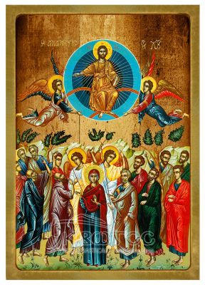 Εικόνα Η Ανάληψη του Χριστού Λιθογραφία