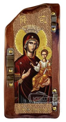 Εικόνα Παναγία Οδηγήτρια Ξυλόγλυπτη