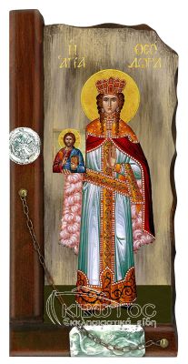 Εικόνα Αγία Θεοδώρα Παλαιωμένη Ξύλινη 38x18cm