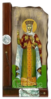 Εικόνα Αγία Υπομονή Παλαιωμένη Ξύλινη 38x18cm