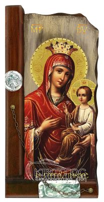 Εικόνα Παναγία Γοργοεπήκοος Παλαιωμένη Ξύλινη 38x18cm