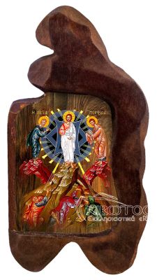 εικόνα βάπτισης Ιησούς Χριστός Μεταμόρφωση εκκλησιαστικά είδη Ξύλινο Εικονάκι Σκαφτό Ακανόνιστο Περίγραμμα 12x7