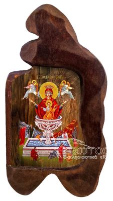 εικόνα βάπτισης Παναγία Ζωοδόχος Πηγή εκκλησιαστικά είδη Ξύλινο Εικονάκι Σκαφτό Ακανόνιστο Περίγραμμα 12x7