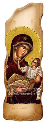 Εικόνα Υπεραγία Θεοτόκος Μεγαλόχαρη Σχέδιο Κεραμίδι