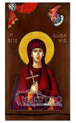 Εικόνα Αγία Ευδοκία με Άγγελο