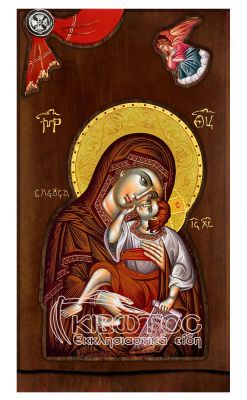 Εικόνα Παναγία Ελεούσα με Άγγελο