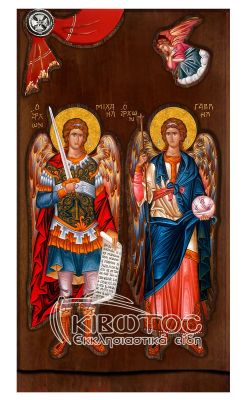 Εικόνα Ταξιάρχες Μιχαήλ και Γαβριήλ με Άγγελο