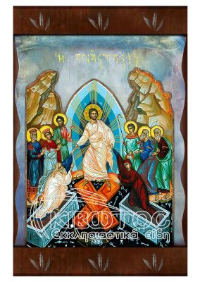 Εικόνα Ανάσταση του Χριστού Ανάγλυφη Ζωγραφιστή