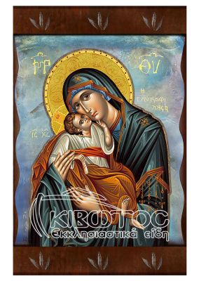 Εικόνα Παναγία Γλυκοφιλούσα Ανάγλυφη Ζωγραφιστή