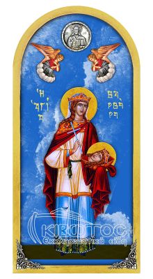 Εικόνα Ουρανός Αγία Βαρβάρα 38x18cm