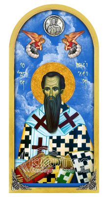 Εικόνα Ουρανός Άγιος Βασίλειος 38x18cm