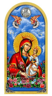 Εικόνα Ουρανός Παναγία Ρόδον το Αμάραντο 38x18cm