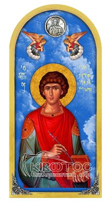 Εικόνα Ουρανός Άγιος Παντελεήμων 38x18cm