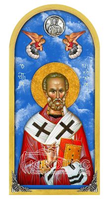 Εικόνα Ουρανός Άγιος Νικόλαος 38x18cm