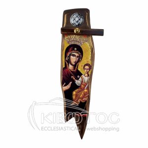 Εικόνα Παναγία Οδηγήτρια Ξύλινη Μακρόστενη