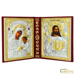 Εικόνα Δίπτυχη Παναγία Χριστός Σχέδιο Βιβλίο