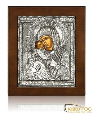 Εικόνα Παναγία Γλυκοφιλούσα Βυζαντινή από Ασήμι