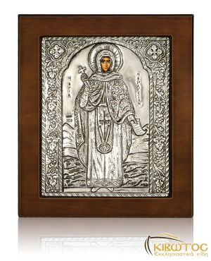 Εικόνα Ασημένια Αγία Παρασκευή 17x14cm