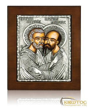 Εικόνα Άγιοι Κωνσταντίνος και Ελένη από Ασήμι