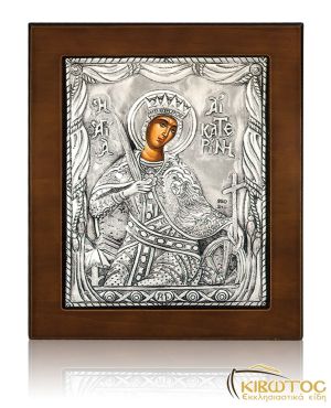 Εικόνα Αγία Αικατερίνη από Ασήμι