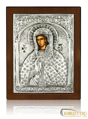 Εικόνα Ασημένια Αγία Κυριακή 23x17cm