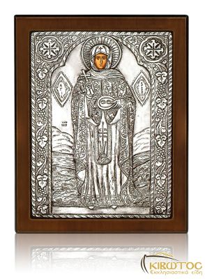 Εικόνα Ασημένια Αγία Παρασκευή 23x17cm