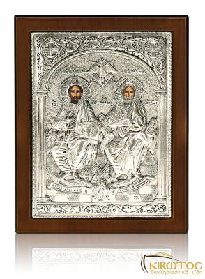 Ασημένια Εικόνα Αγία Οικογένεια Αγιογραφία