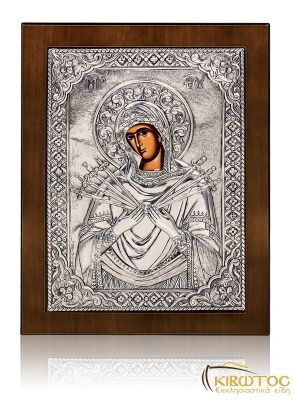 Ασημένια Εικόνα Παναγία Επτάσπαθη