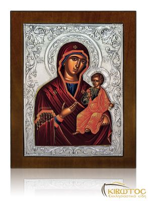 Ασημένια Εικόνα Παναγία Οδηγήτρια Αγιογραφία
