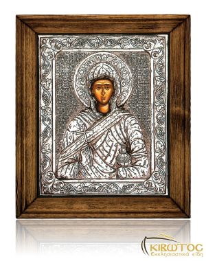 Εικόνα Ασημένια Αγία Αναστασία 27x23cm