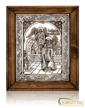 Εικόνα Ασημένια Αγία Ειρήνη Χρυσοβαλάντου 27x23cm